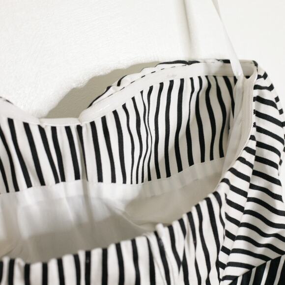 Modcloth Minuet NWT Strapless Black White Striped Mini Dress Large - Picture 8 of 8